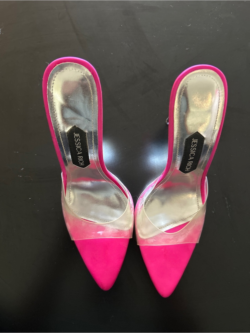 Jessica Rich Hot Pink "Racy" Mule Heel Size 42 NWOB